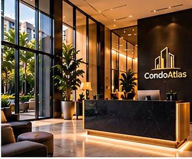 Hall social elegante de condomínio